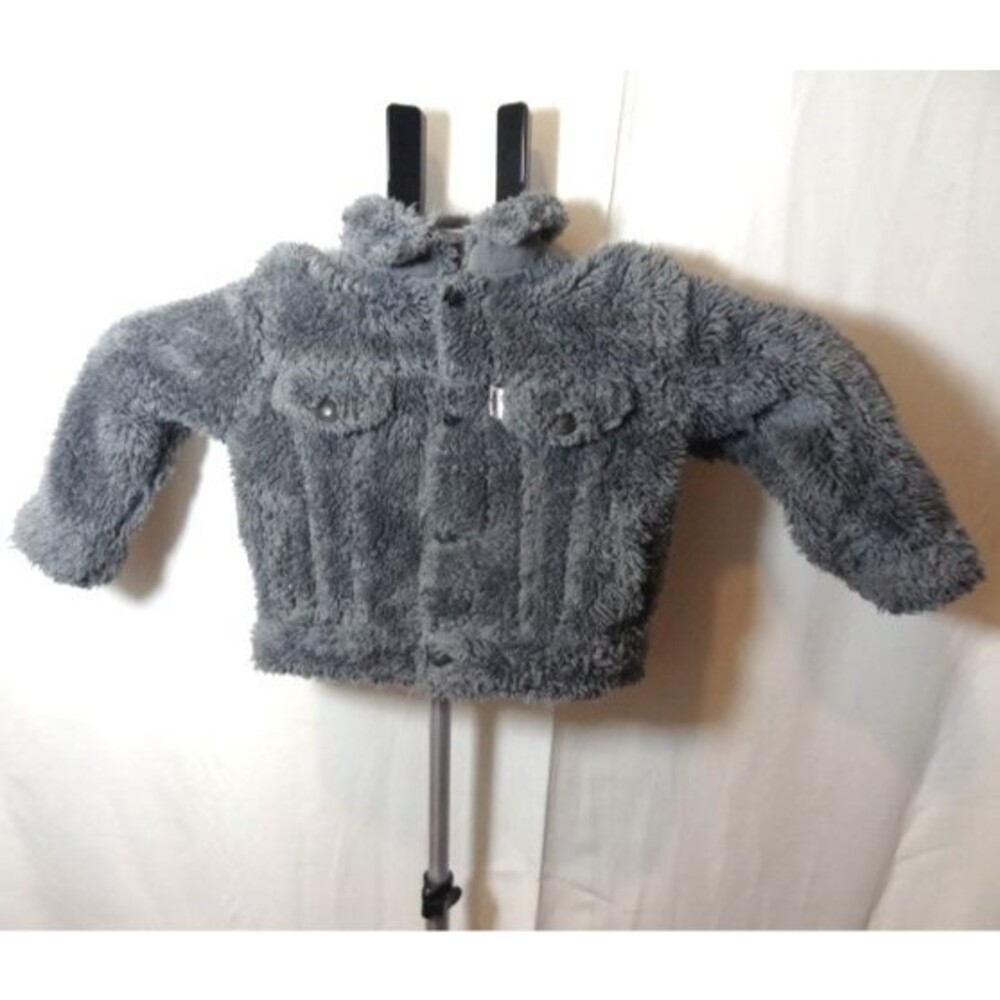 Levi Strauss & CO. Levi Fleece Sherpa Like Snap Up Jacket Baby Toddler  12Mo
